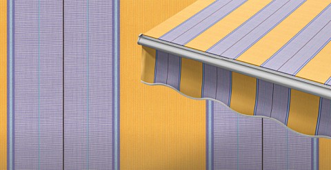 Маркиза локтевая VENTURA NEW, локти 1,5 метра, электропривод, тент из ткани в многоцветную полоску