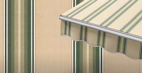 Маркиза локтевая VENTURA NEW, локти 1,5 метра, электропривод, тент из ткани в многоцветную полоску