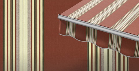 Маркиза локтевая VENTURA NEW, локти 1,5 метра, электропривод, тент из ткани в многоцветную полоску