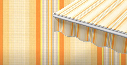 Маркиза локтевая VENTURA NEW, локти 1,5 метра, электропривод, тент из ткани в многоцветную полоску