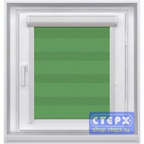 Миникассетная двойная рулонная штора с цепочным приводом «UNI - ЗЕБРА», коллекция «Стандарт-color»