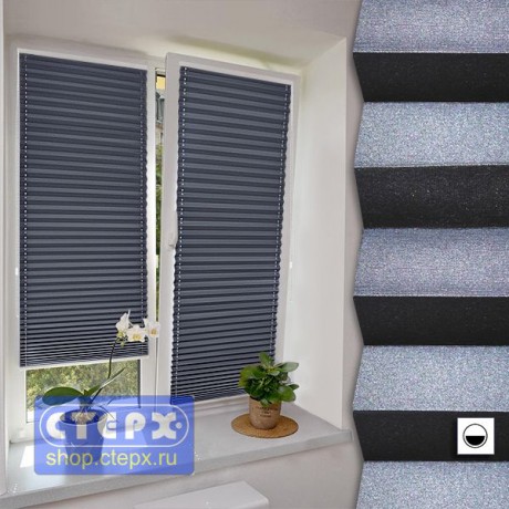 Штора плиссе модель «Твист», коллекция «Металлик»