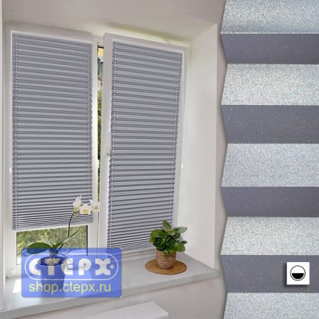 Штора плиссе модель «Твист», коллекция «Металлик»