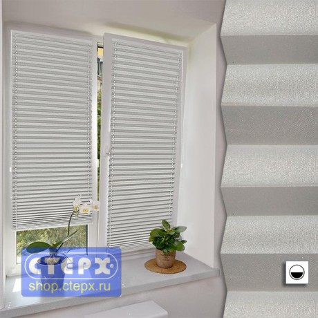 Штора плиссе модель «Твист», коллекция «Металлик»