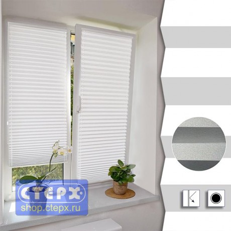 Штора плиссе модель «Твист», коллекция «Натали BLACK-OUT»