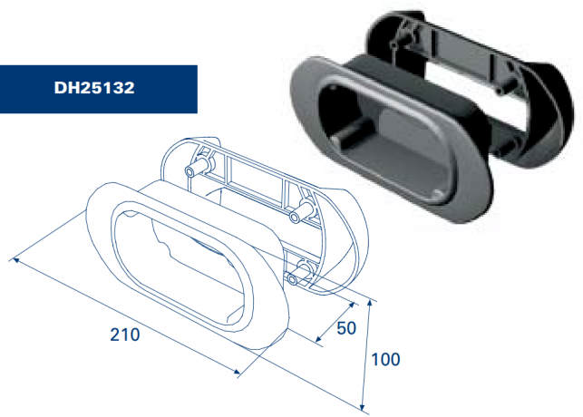 Ручка универсальная и ступенька из ПВХ DH25132