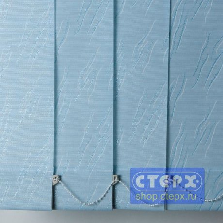 Лотос /цвет голубой с серебристым люрексом/ - ламель для вертикальных жалюзи из ткани