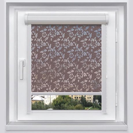 Миникассетная рулонная штора с цепочным приводом «UNI-2», коллекция «Флора»