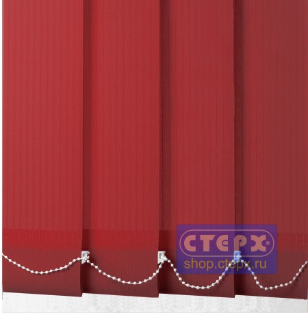 Лайн /цвет красный/ - ламель для вертикальных жалюзи из ткани