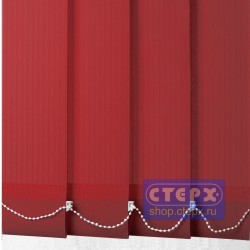 Лайн /цвет красный/ - ламель для вертикальных жалюзи из ткани