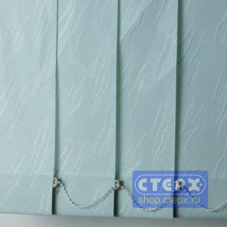 Лотос /цвет зеленый с серебристым люрексом/ - ламель для вертикальных жалюзи из ткани