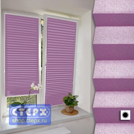 Штора плиссе модель «Твист», коллекция «Металлик BLACK-OUT»