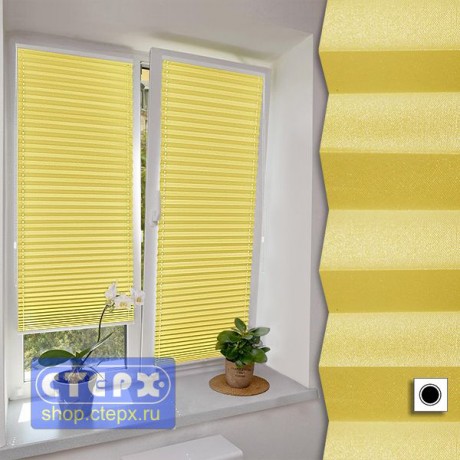 Штора плиссе модель «Твист», коллекция «Металлик BLACK-OUT»