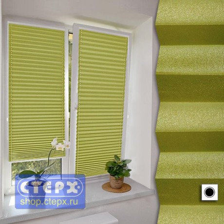 Штора плиссе модель «Твист», коллекция «Металлик BLACK-OUT»