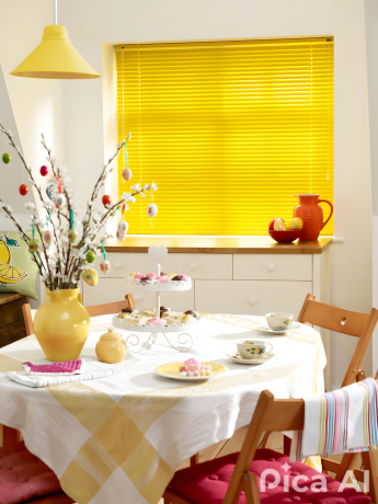 Жалюзи горизонтальные алюминиевые "Танго 25", Сочный Банан 5321, 55х110 см , упр Левое