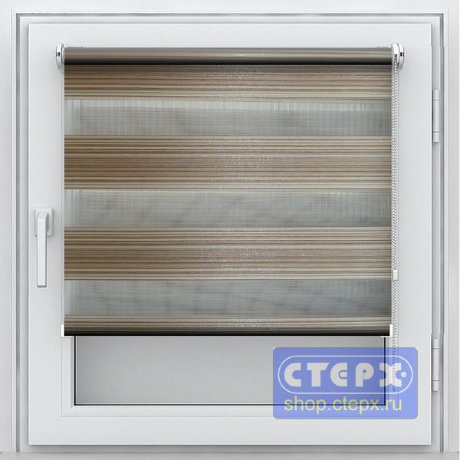 Двойная рулонная штора с цепочным приводом «Мини - ЗЕБРА», коллекция «Петергоф»