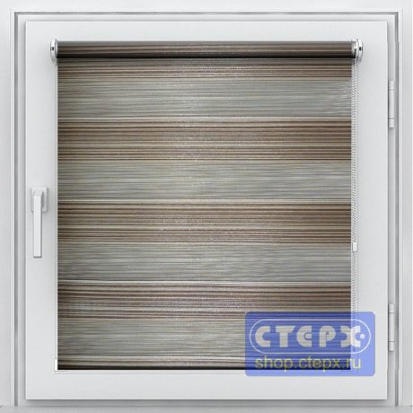 Двойная рулонная штора с цепочным приводом «Мини - ЗЕБРА», коллекция «Петергоф»