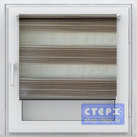 Двойная рулонная штора с цепочным приводом «Мини - ЗЕБРА», коллекция «Петергоф»