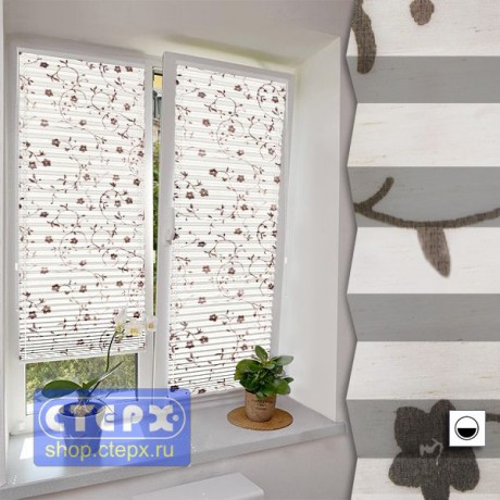 Штора плиссе модель «Твист», коллекция «ЛЁН»