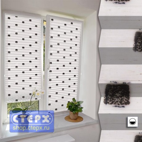 Штора плиссе модель «Твист», коллекция «ЛЁН»