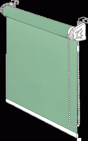 Штора рулонная  600 мм x 1720 мм с цепочным приводом «Миниролло Лайт», цвет зеленый