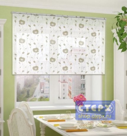 Штора рулонная с цепочным приводом «Миди», коллекция «Золотая нить»