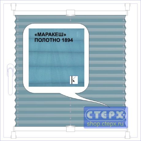 Штора плиссе модель «Хип-Хоп», коллекция «Маракеш»