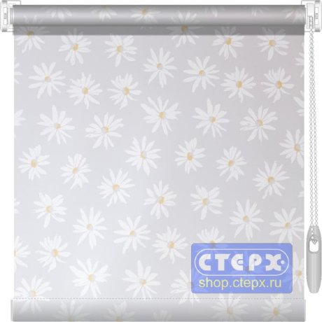 Штора рулонная с цепочным приводом «Мини», ткань «Ромашки»