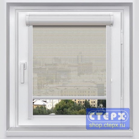 Миникассетная рулонная штора с цепочным приводом «UNI-2», коллекция «Барк»