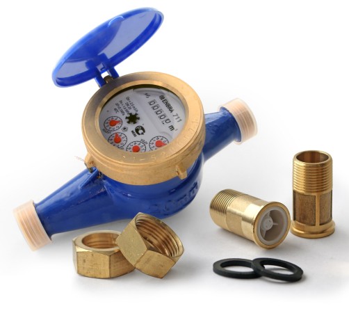 Мокроходный счётчик учёта холодной воды ENBRA-711 L195 D20 B, со сгонами (КМЧ)