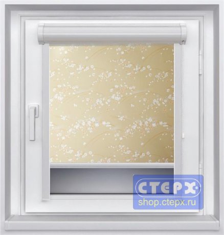 Миникассетная рулонная штора с цепочным приводом «UNI-2», коллекция «Сакура»