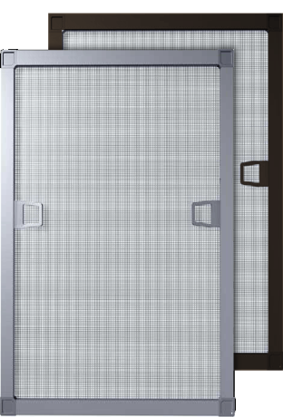 Рамочная москитная сетка на маленькие створки окна и форточки из профиля 25 мм на внешних пластиковых Z-креплениях (тип 1)