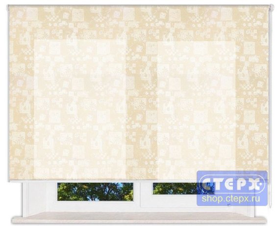 Штора рулонная с цепочным приводом «Миди», коллекция «Осень в Марселе»