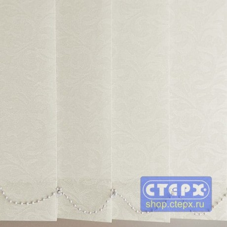 Барокко /цвет белый/ - ламель для вертикальных жалюзи из ткани с хлопком