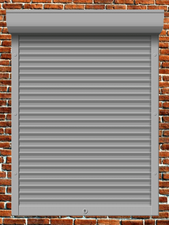 Рольставни из пенонаполненного алюминиевого профиля 45 мм с коробом 165 мм и пружинным приводом