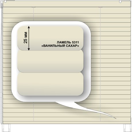 Жалюзи горизонтальные алюминиевые «Румба 25» «Вкусные желтые и зеленые цвета»