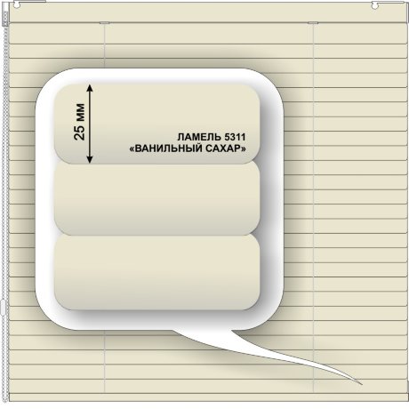 Жалюзи горизонтальные алюминиевые «Румба 25» «Вкусные желтые и зеленые цвета»