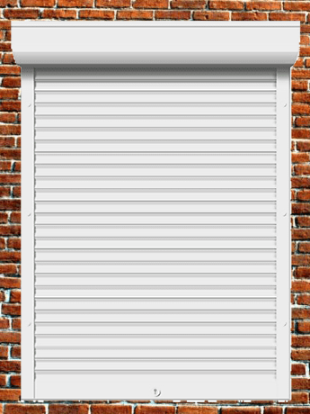 Рольставни из пенонаполненного алюминиевого профиля 45 мм с коробом 150 мм и пружинным приводом