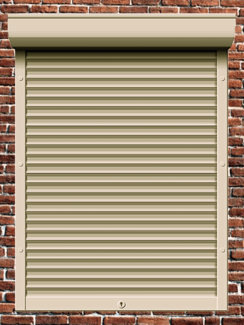 Рольставни из пенонаполненного алюминиевого профиля 45 мм с коробом 150 мм и пружинным приводом