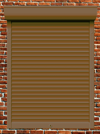 Рольставни из пенонаполненного алюминиевого профиля 45 мм с коробом 150 мм и пружинным приводом