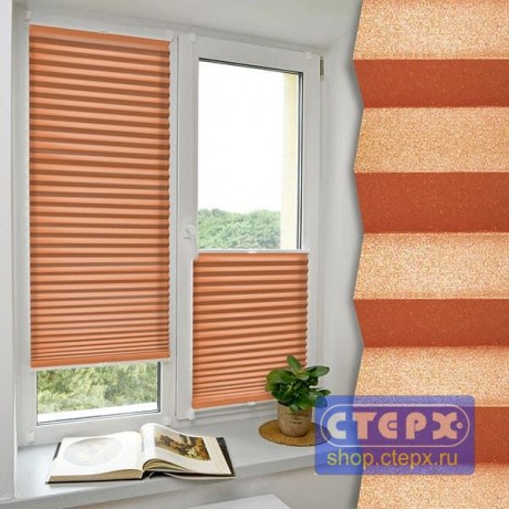 Штора плиссе модель «Хип-Хоп», коллекция «Металлик» 