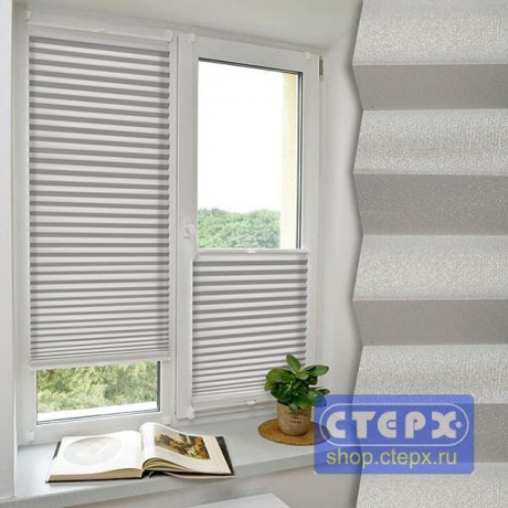 Штора плиссе модель «Хип-Хоп», коллекция «Металлик» 