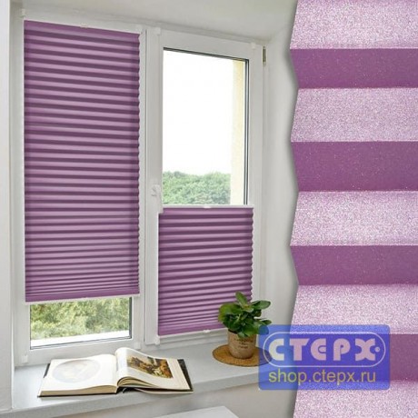 Штора плиссе модель «Хип-Хоп», коллекция «Металлик» 