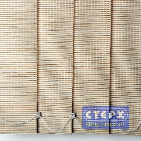 Вертикальные жалюзи с полотном из натуральных материалов коллекции «Шикотан»