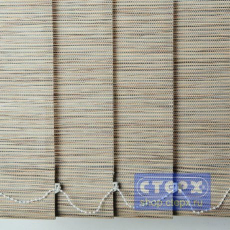 Вертикальные жалюзи с полотном из натуральных материалов коллекции «Шикотан»