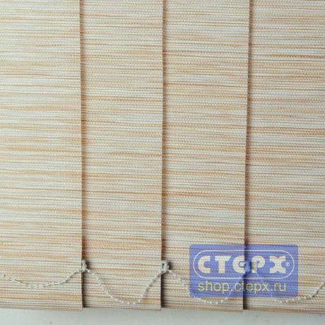 Вертикальные жалюзи с полотном из натуральных материалов коллекции «Шикотан»