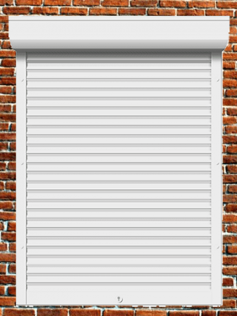 Рольставни из пенонаполненного алюминиевого профиля 58 мм с коробом 180 мм и пружинным приводом