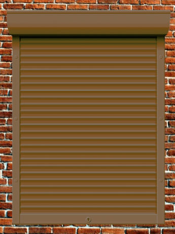 Рольставни из пенонаполненного алюминиевого профиля 58 мм с коробом 180 мм и пружинным приводом