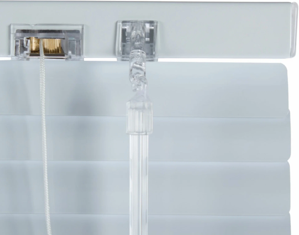 Жалюзи горизонтальные алюминиевые "Танго 25", Белый шелк 5101, 55 х 140 см, упр Правое