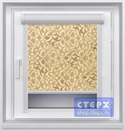 Миникассетная рулонная штора с цепочным приводом «UNI-2», коллекция «Лаура»